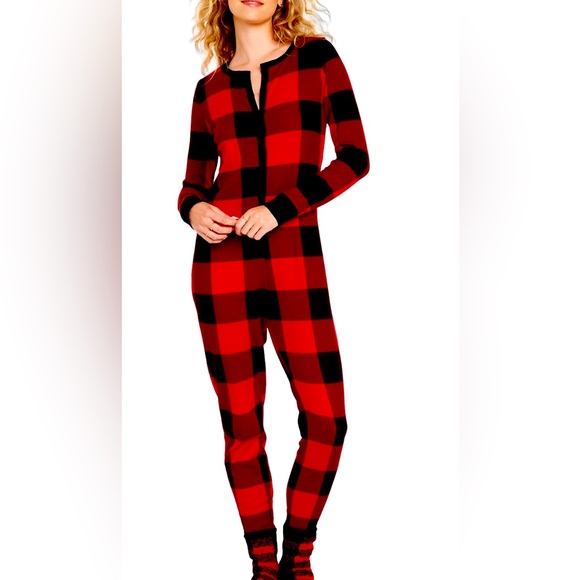 Old Navy Other - NWT Old Navy Knit Buffalo Plaid One-Piece Panama’s for Women - Size M ❤️🖤